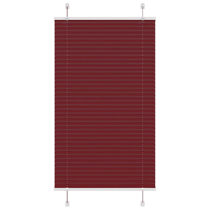 Vidaxx estor enrollable plisado 80x150 cm tela ancho 79,4 cm rojo burdeos