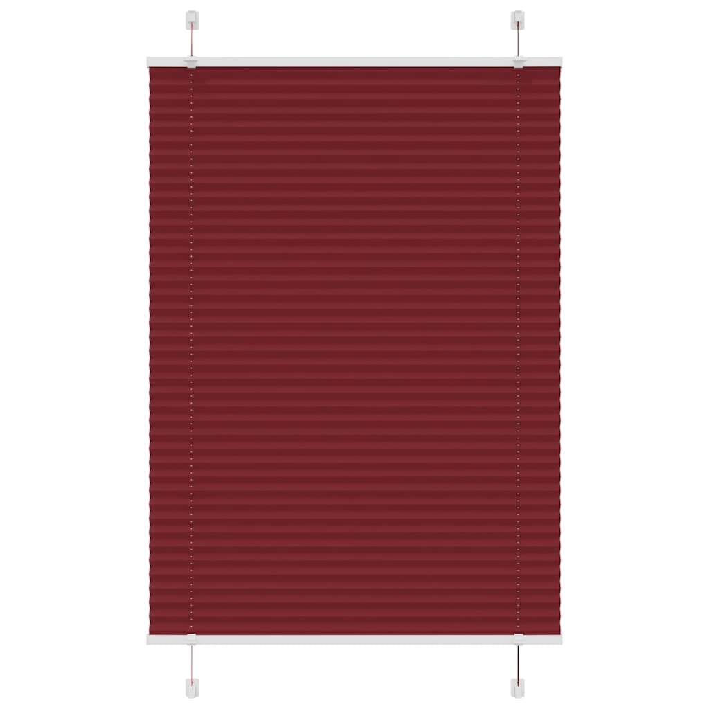 Vidaxl plissé rolgordijn 95x150 cm stofbreedte 94,4 cm bordeauxrood