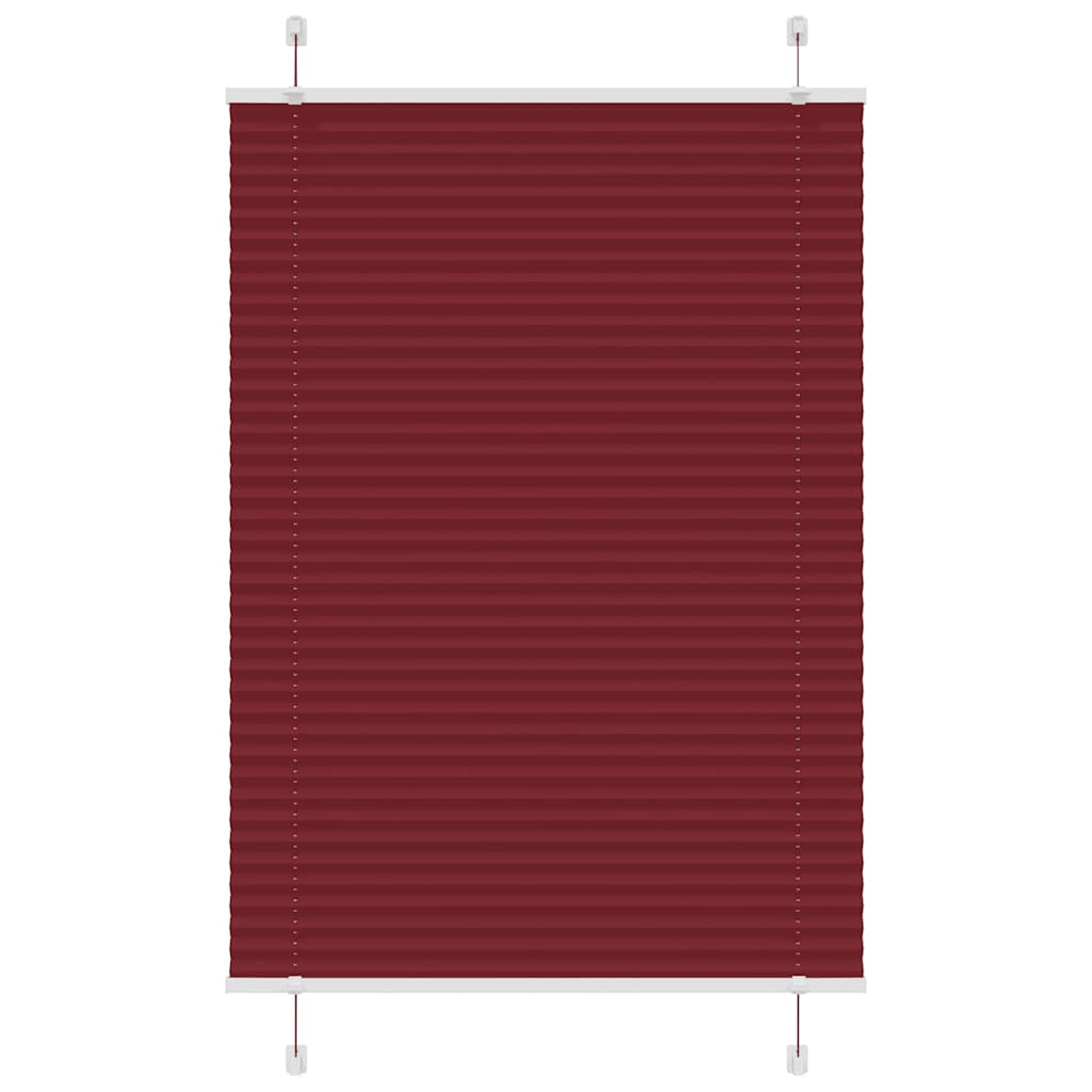 Vidaxl plissé rolgordijn 100x150 cm stofbreedte 99,4cm bordeauxrood