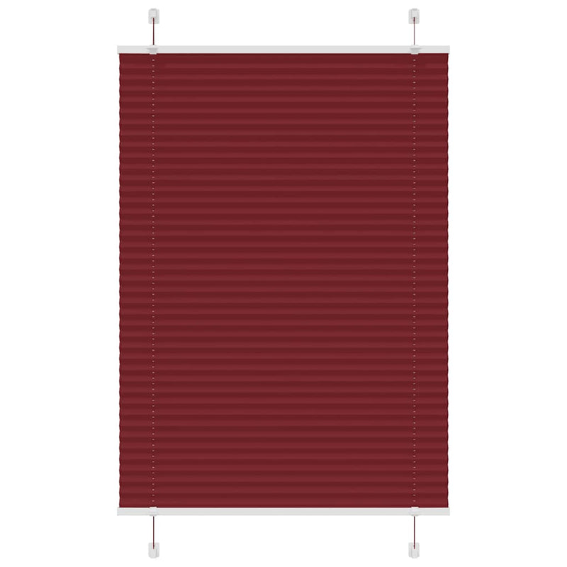 Vidaxl plissé rolgordijn 100x150 cm stofbreedte 99,4cm bordeauxrood