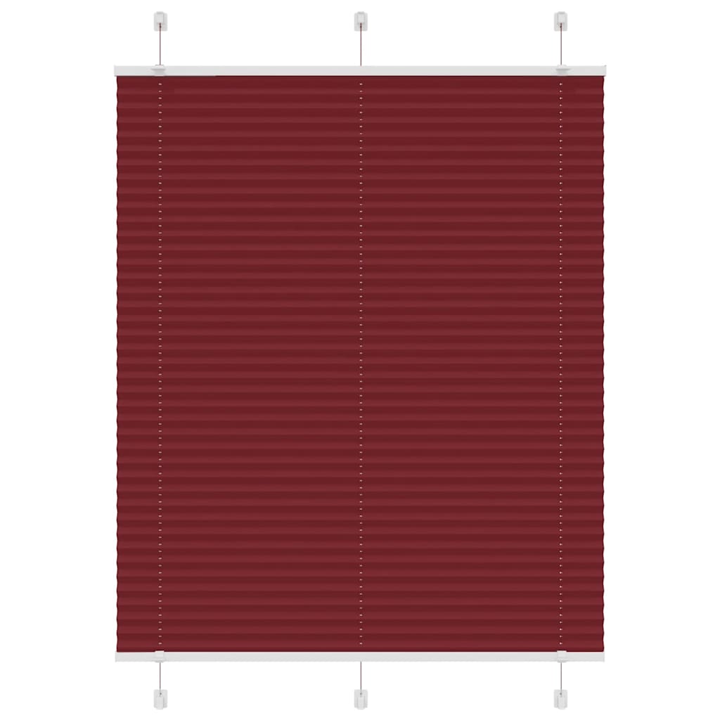 Vidaxl plissé rolgordijn 105x150cm stofbreedte 104,4cm bordeauxrood