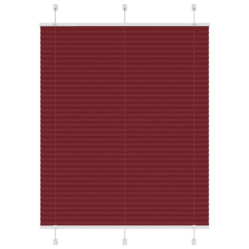 Tenda a rullo plissettata Vidaxx 105x150 cm larghezza tessuto 104,4 cm rosso bordeaux
