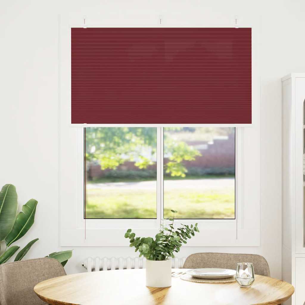 Vidaxl plissé rolgordijn 105x150cm stofbreedte 104,4cm bordeauxrood
