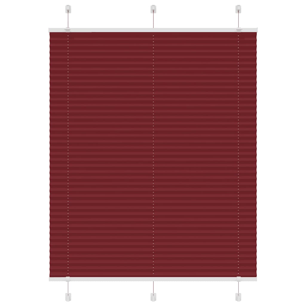 Vidaxx estor enrollable plisado 110x150cm ancho de tela 109,4cm rojo burdeos