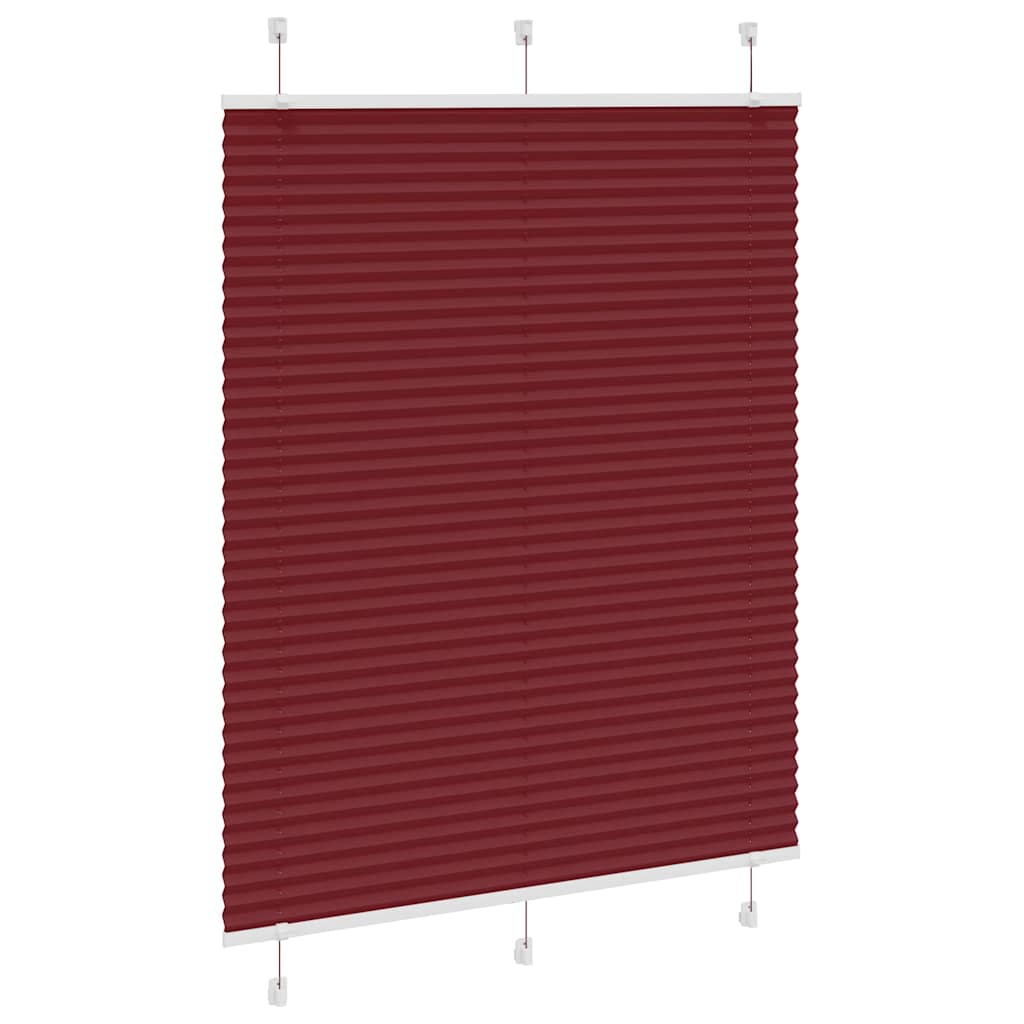 Vidaxx estor enrollable plisado 110x150cm ancho de tela 109,4cm rojo burdeos