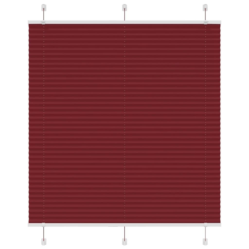 Vidaxx estor enrollable plisado 115x150cm ancho de tela 114,4cm rojo burdeos