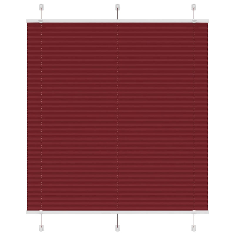 Vidaxx estor enrollable plisado 120x150cm ancho de tela 119,4cm rojo burdeos