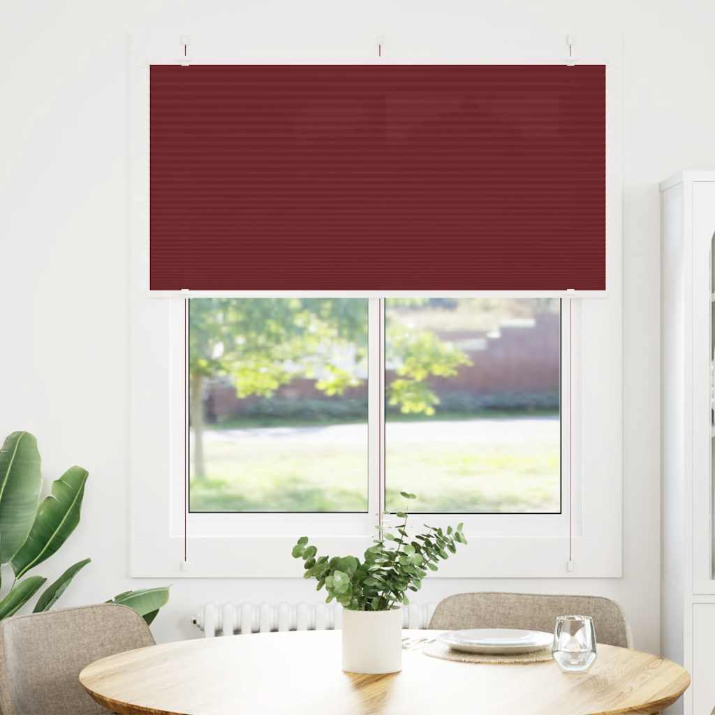 Tenda a rullo plissettata Vidaxx 120x150 cm larghezza tessuto 119,4 cm rosso bordeaux