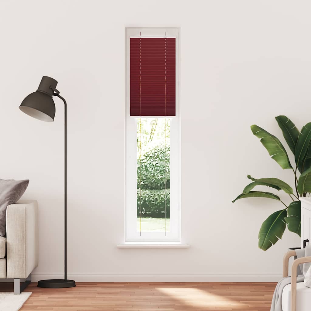 Vidaxl plissé rolgordijn 40x200 cm stofbreedte 39,4 cm bordeauxrood