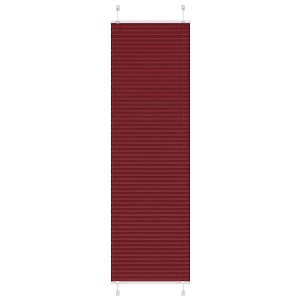 Vidaxx estor enrollable plisado 55x200 cm ancho de tela 54,4 cm rojo burdeos