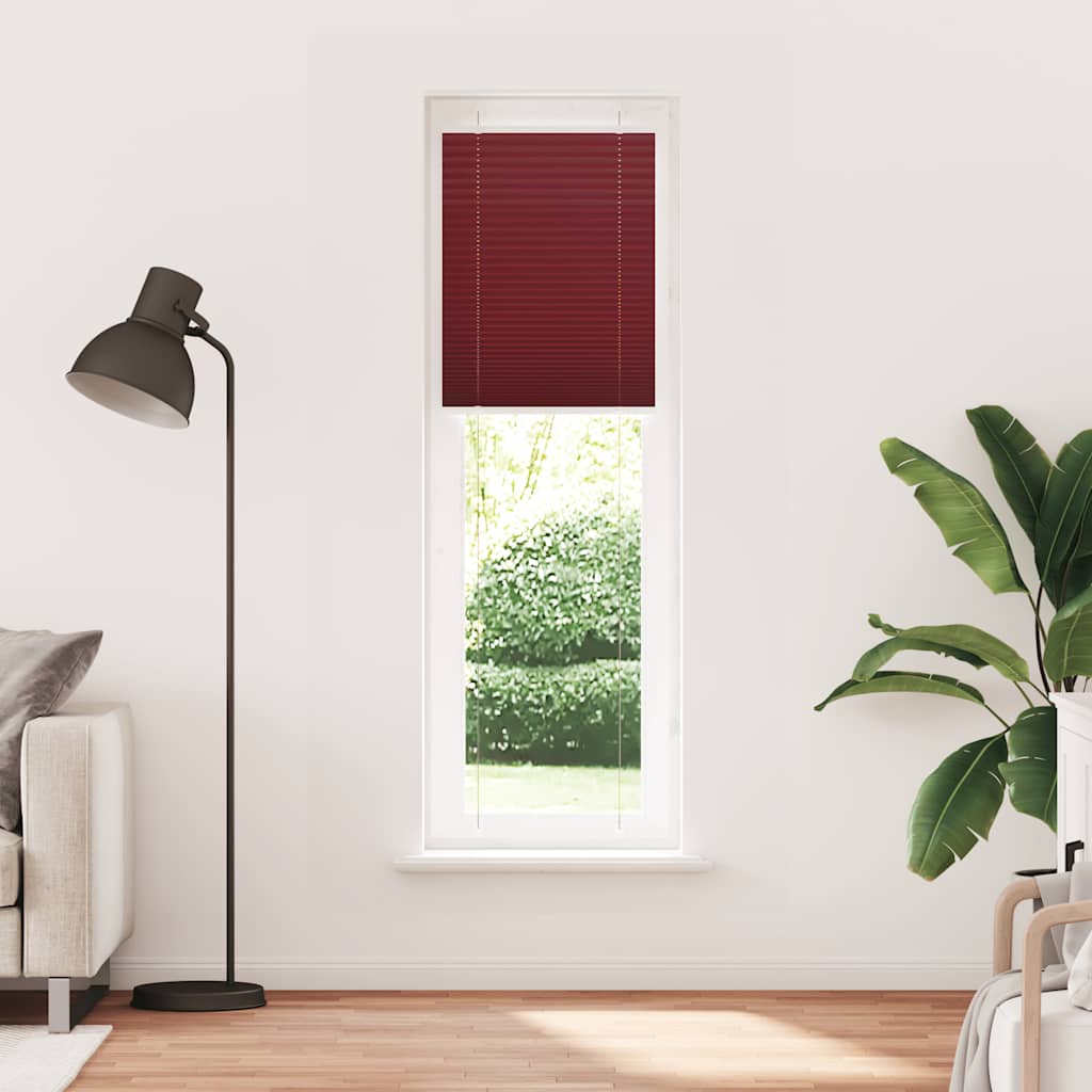 Vidaxx estor enrollable plisado 55x200 cm ancho de tela 54,4 cm rojo burdeos