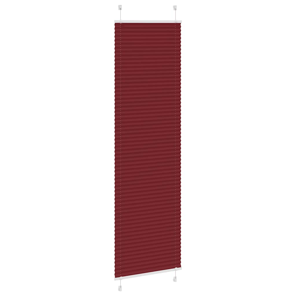 Vidaxl plissé rolgordijn 55x200 cm stofbreedte 54,4 cm bordeauxrood