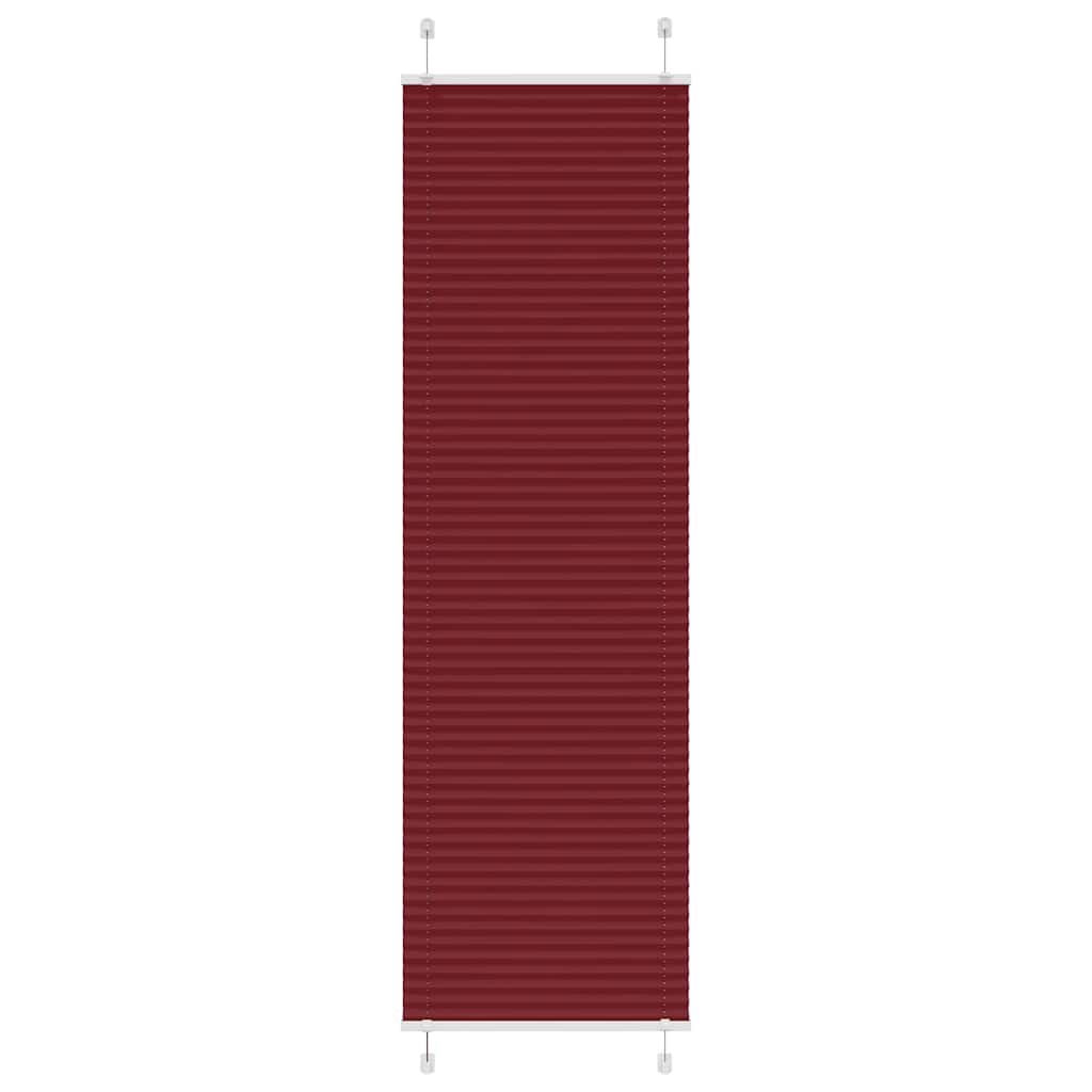 Vidaxx estor enrollable plisado 60x200 cm ancho de tela 59,4 cm rojo burdeos