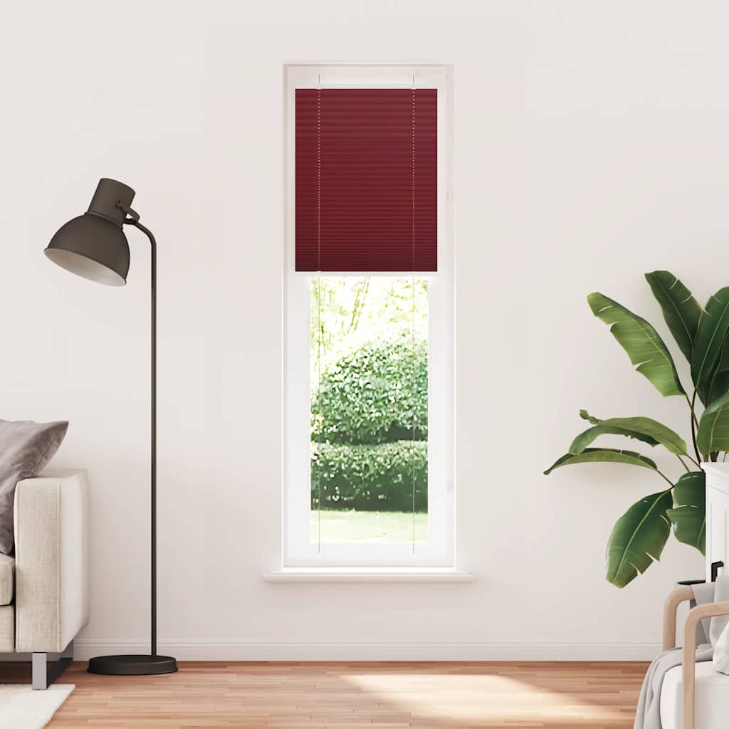 Vidaxx estor enrollable plisado 60x200 cm ancho de tela 59,4 cm rojo burdeos
