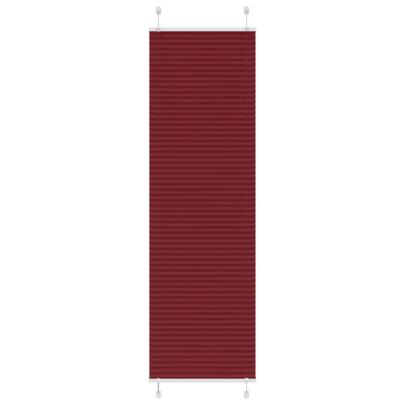 Vidaxx estor enrollable plisado 65x200 cm ancho de tela 64,4 cm rojo burdeos