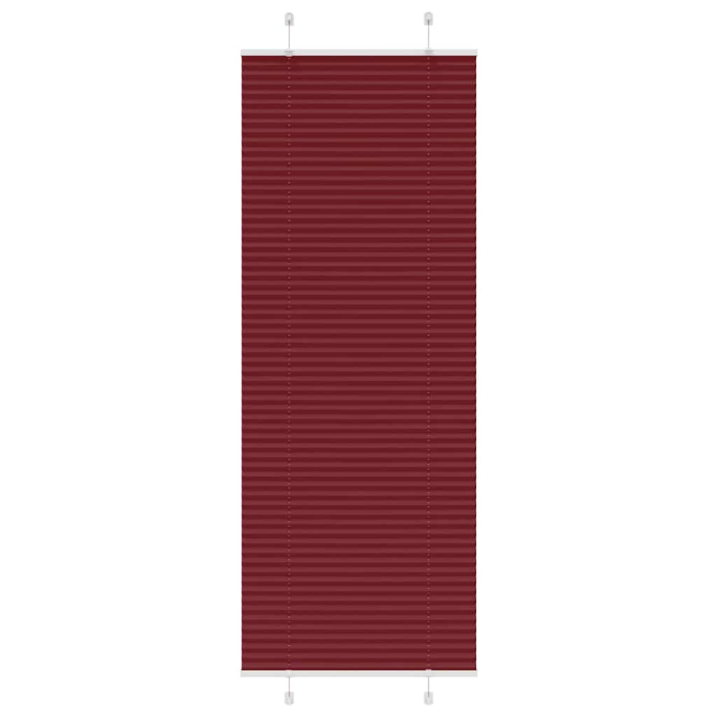 Vidaxx estor enrollable plisado 70x200 cm ancho de tela 69,4 cm rojo burdeos