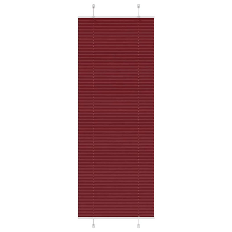 Vidaxx estor enrollable plisado 75x200 cm ancho de tela 74,4 cm rojo burdeos