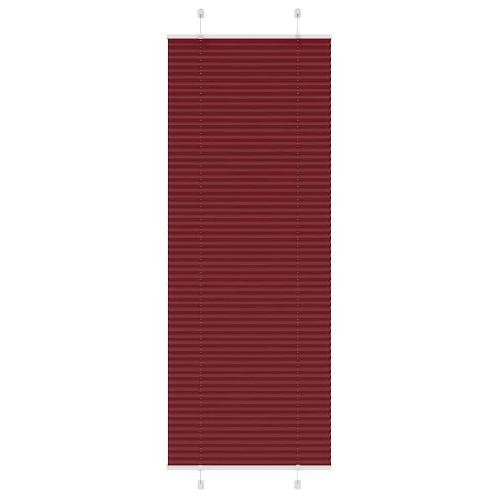 Vidaxx estor enrollable plisado 80x200 cm ancho de tela 79,4 cm rojo burdeos