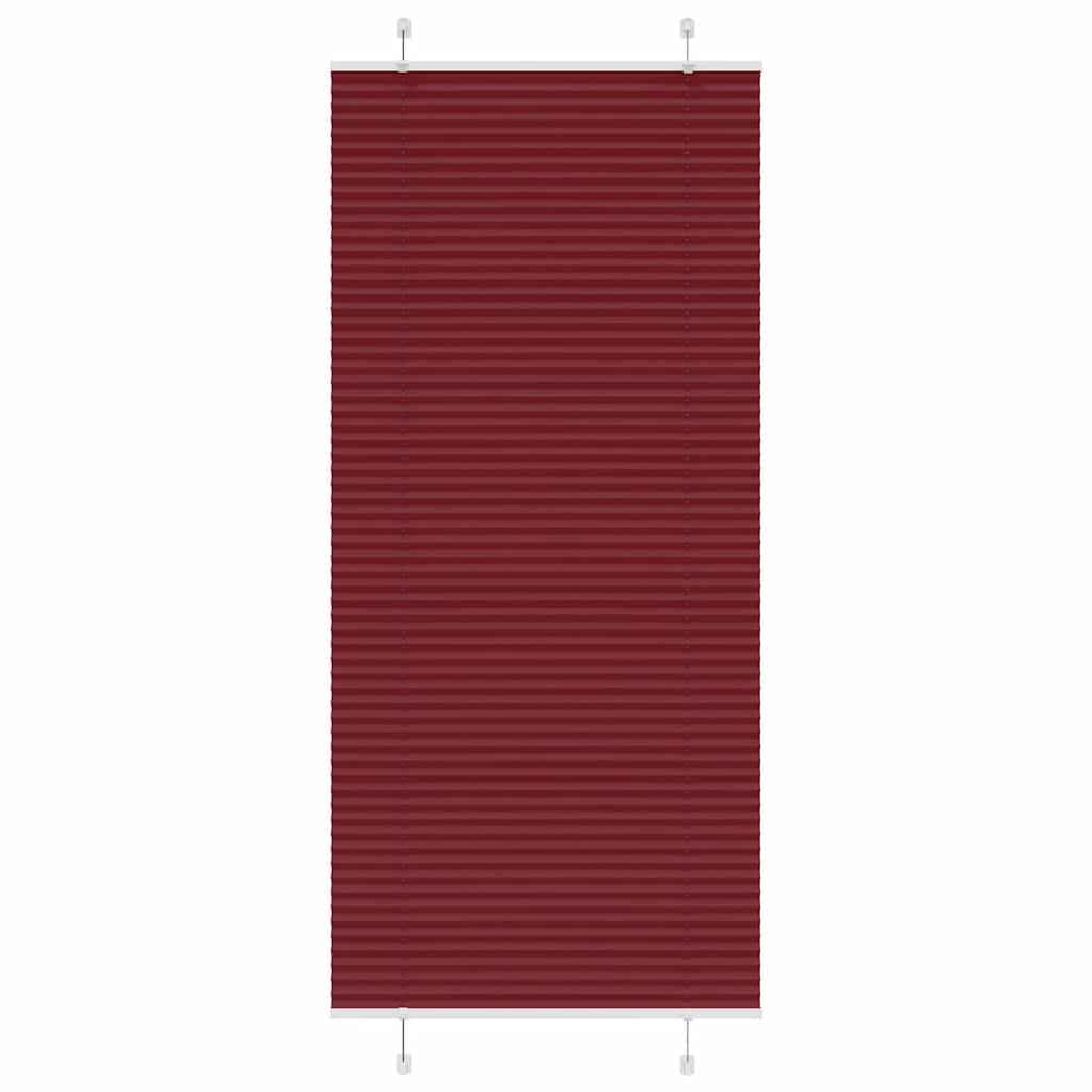 Vidaxx estor enrollable plisado 85x200 cm ancho de tela 84,4 cm rojo burdeos