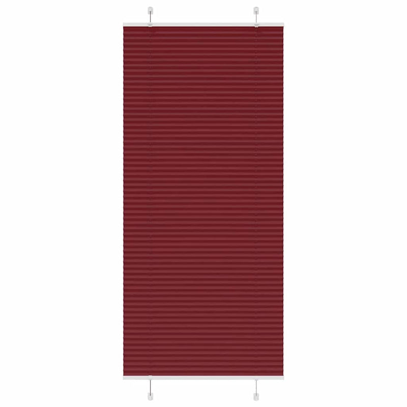 Vidaxx estor enrollable plisado 85x200 cm ancho de tela 84,4 cm rojo burdeos