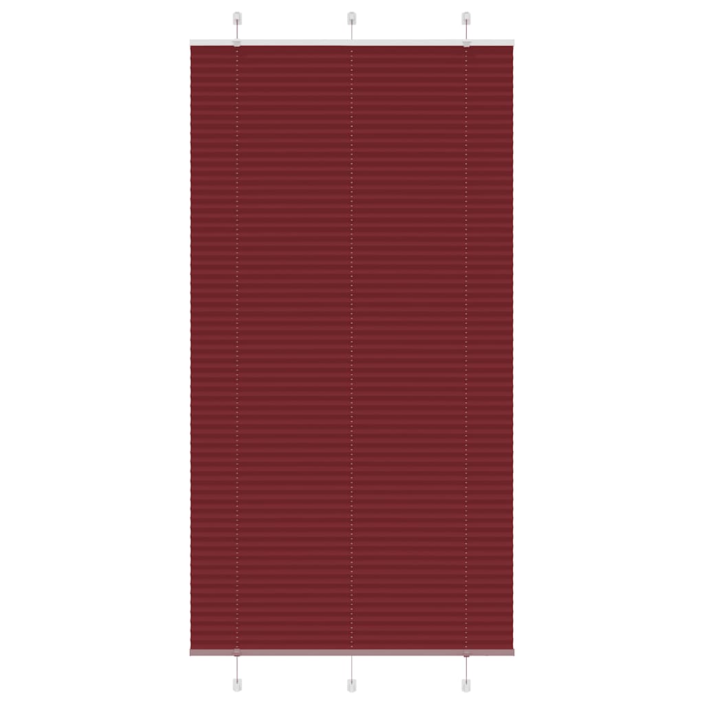 Vidaxl plissé rolgordijn 105x200cm stofbreedte 104,4cm bordeauxrood