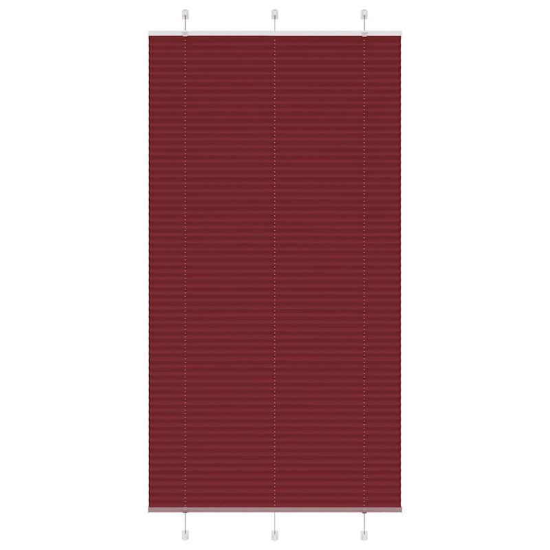 Tenda a rullo plissettata Vidaxx 105x200 cm larghezza tessuto 104,4 cm rosso bordeaux