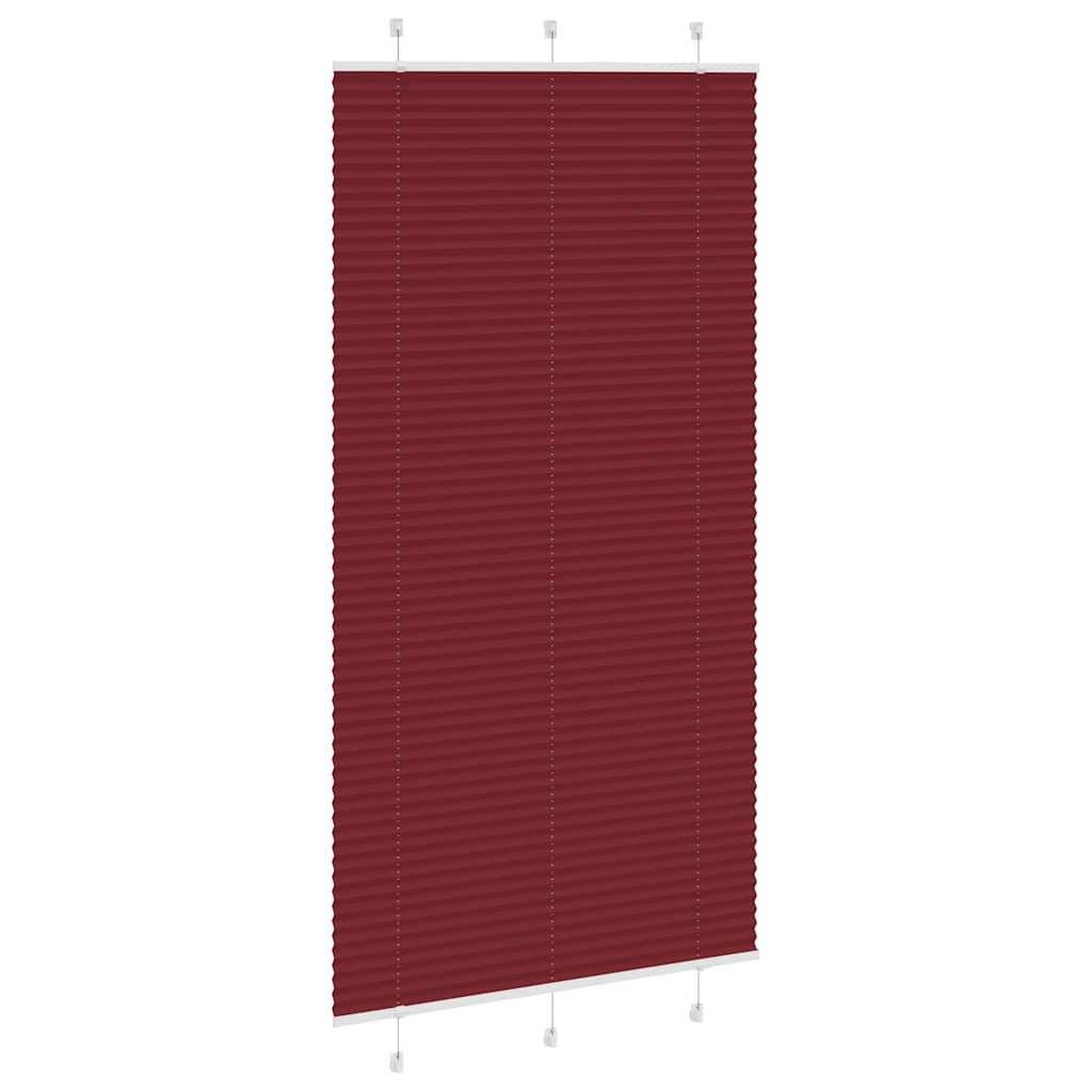 Vidaxl plissé rolgordijn 105x200cm stofbreedte 104,4cm bordeauxrood