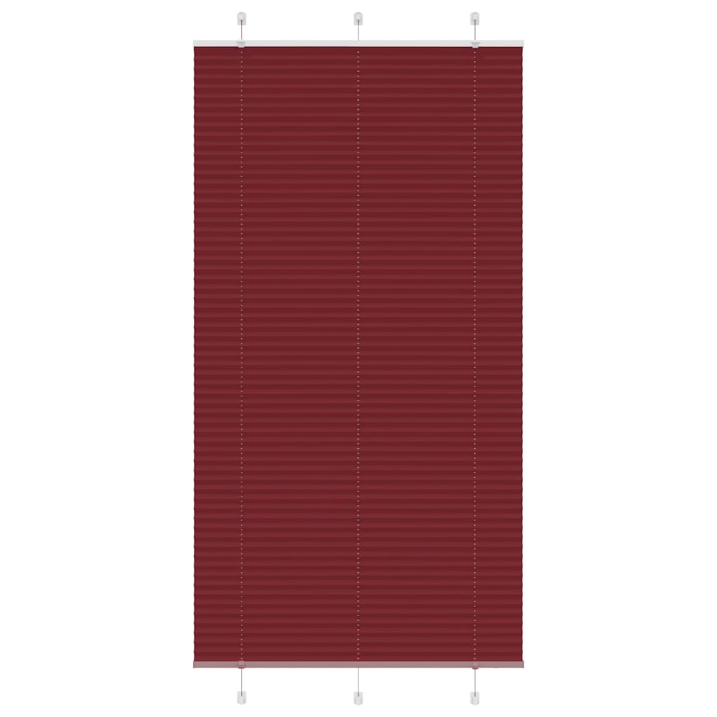 Vidaxl plissé rolgordijn 110x200cm stofbreedte 109,4cm bordeauxrood