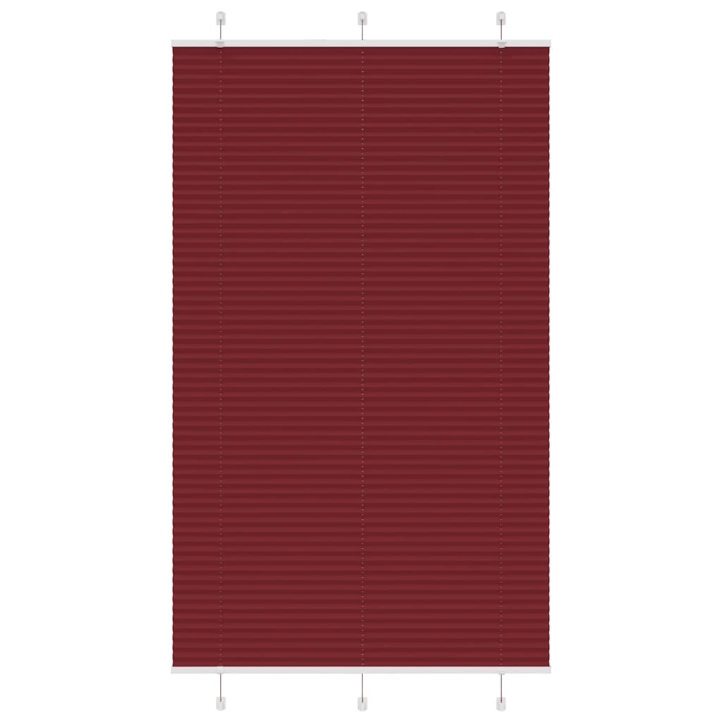 Vidaxx estor enrollable plisado 120x200cm ancho de tela 119,4cm burdeos