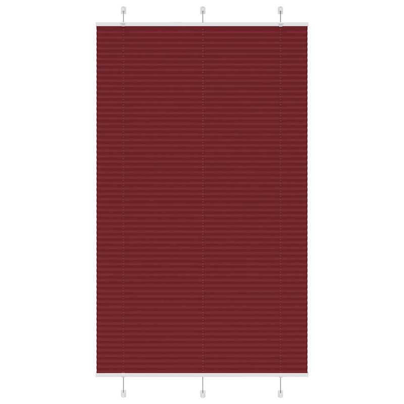 Vidaxl plissé rolgordijn 120x200cm stofbreedte 119,4cm bordeauxrood