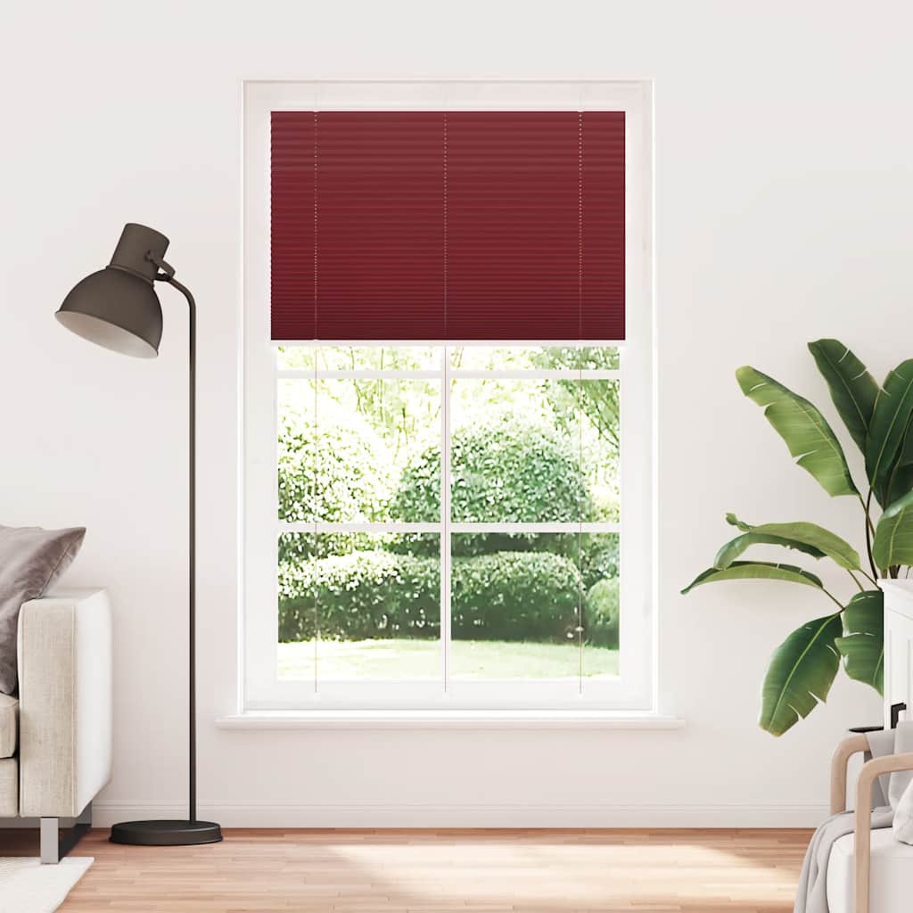 Vidaxx estor enrollable plisado 120x200cm ancho de tela 119,4cm burdeos