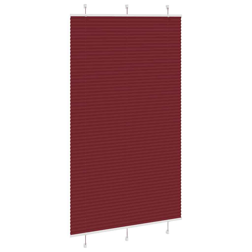 Vidaxx estor enrollable plisado 120x200cm ancho de tela 119,4cm burdeos