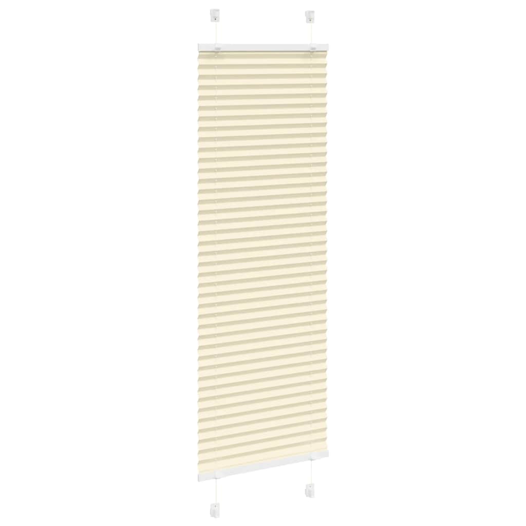Tenda a rullo plissettata Vidaxx 45x100 cm larghezza tessuto 44,4 cm poliestere crema