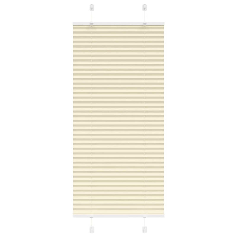 Vidaxl plissé rolgordijn 65x100 cm stofbreedte 64,4 cm polyester crème