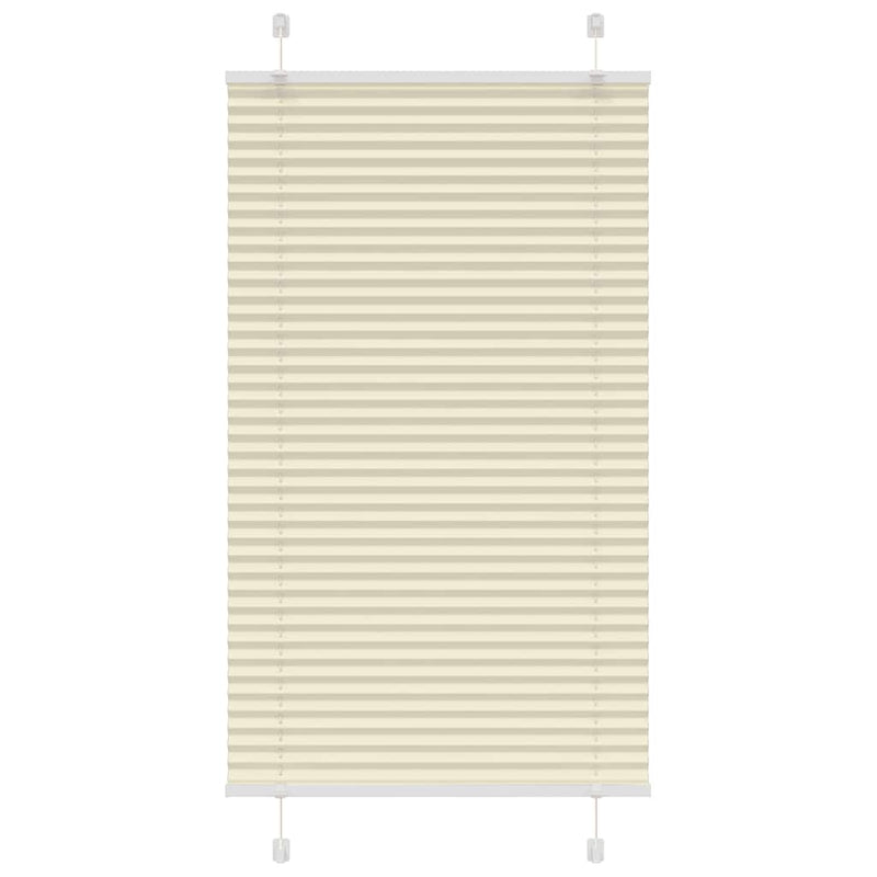 Vidaxl plissé rolgordijn 70x100 cm stofbreedte 69,4 cm polyester crème