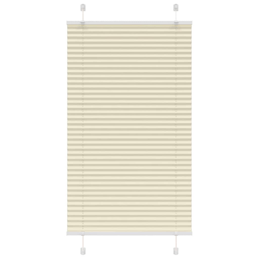 Vidaxx estor enrollable plisado 80x100 cm tela ancho 79,4 cm poliéster crema