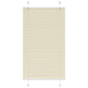 Vidaxx estor enrollable plisado 80x100 cm tela ancho 79,4 cm poliéster crema