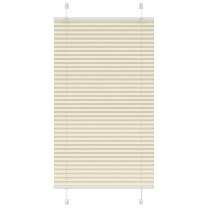 Vidaxl plissé rolgordijn 80x100 cm stofbreedte 79,4 cm polyester crème