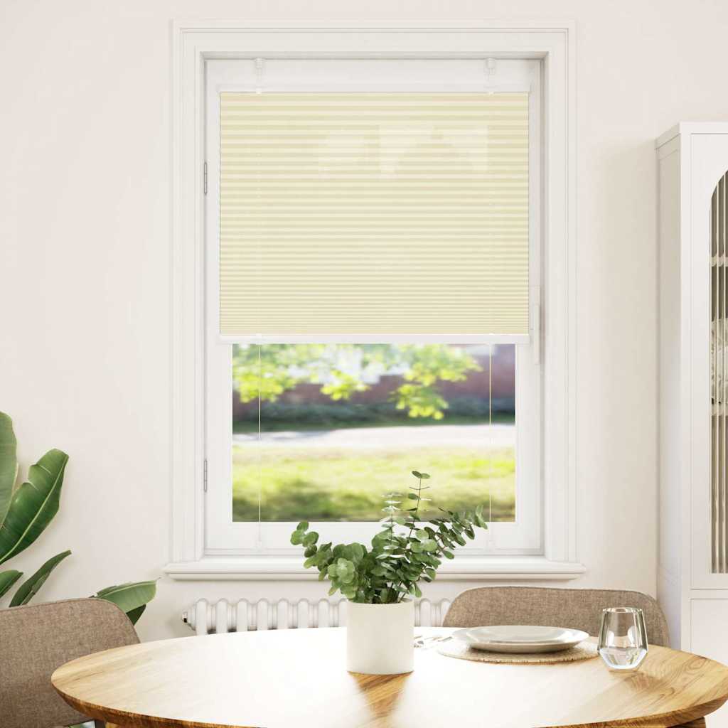 Vidaxx estor enrollable plisado 80x100 cm tela ancho 79,4 cm poliéster crema