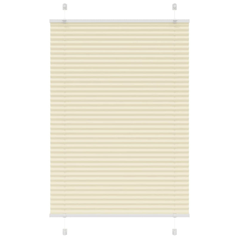 Vidaxl plissé rolgordijn 95x100 cm stofbreedte 94,4 cm polyester crème