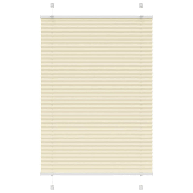 Vidaxl plissé rolgordijn 100x100 cm stofbreedte 99,4cm polyester crème