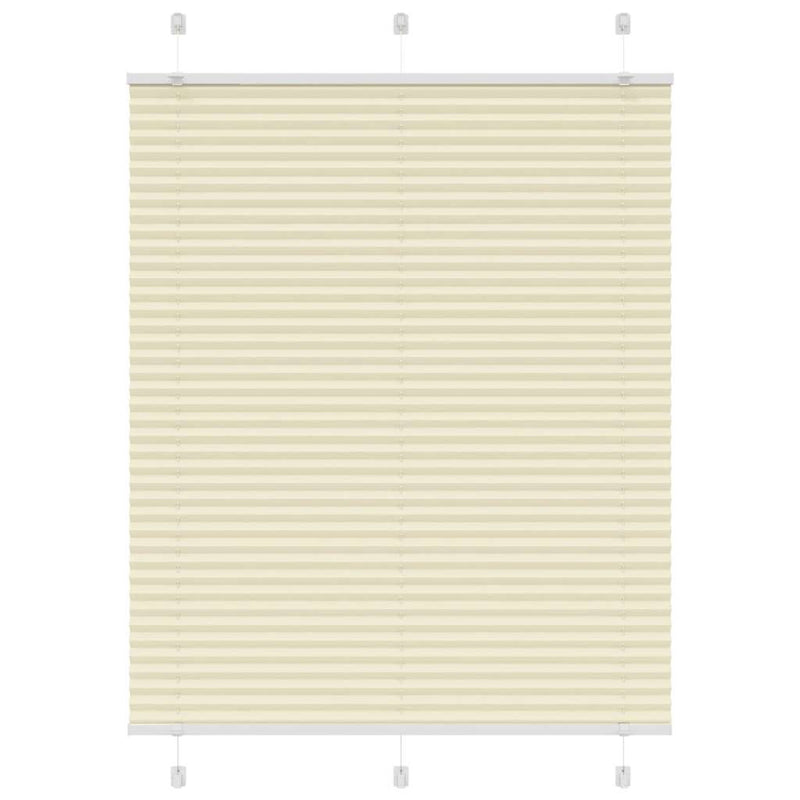 Vidaxl plissé rolgordijn 105x100cm stofbreedte 104,4cm polyester crème
