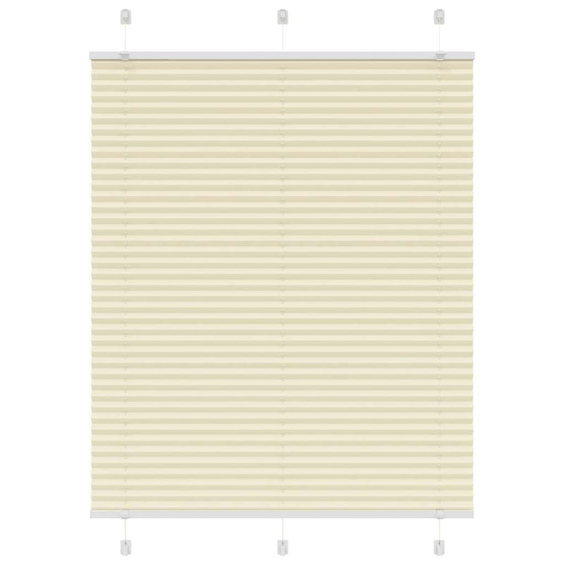 Vidaxl plissé rolgordijn 110x100cm stofbreedte 109,4cm polyester crème