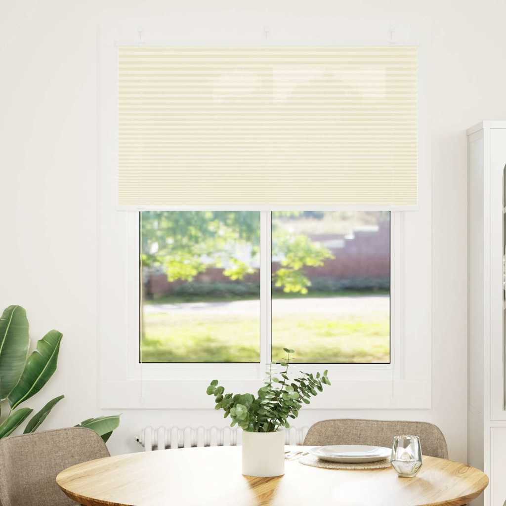 Tenda a rullo plissettata Vidaxx 110x100 cm larghezza tessuto 109,4 cm poliestere crema
