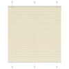 Vidaxl plissé rolgordijn 120x100cm stofbreedte 119,4cm polyester crème