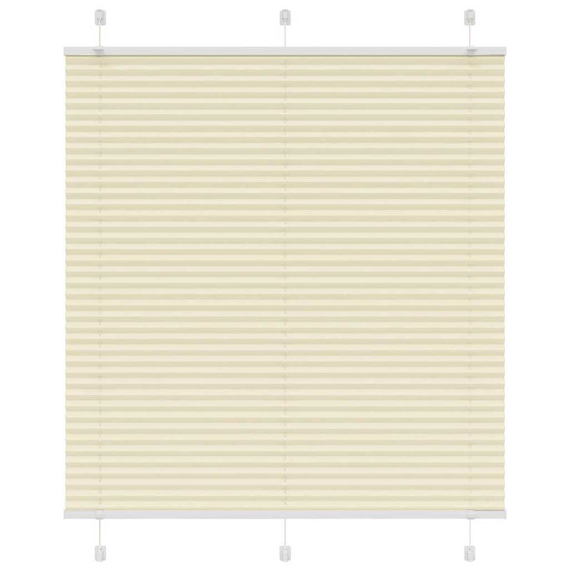 Vidaxl plissé rolgordijn 120x100cm stofbreedte 119,4cm polyester crème