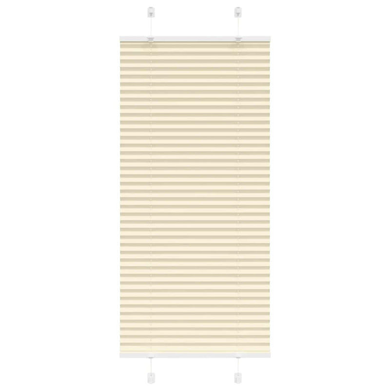 Vidaxl plissé rolgordijn 65x150 cm stofbreedte 64,4 cm polyester crème
