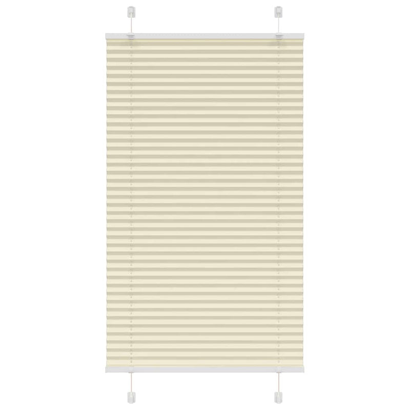 Vidaxl plissé rolgordijn 70x150 cm stofbreedte 69,4 cm polyester crème