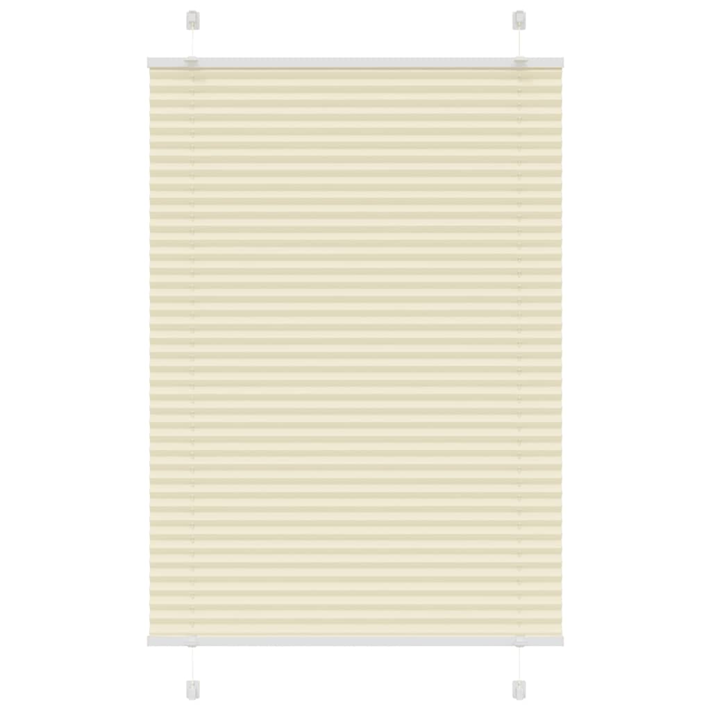 Vidaxl plissé rolgordijn 95x150 cm stofbreedte 94,4 cm polyester crème