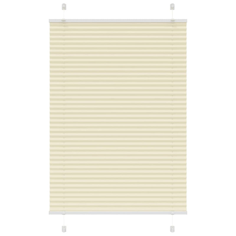 Vidaxl plissé rolgordijn 95x150 cm stofbreedte 94,4 cm polyester crème